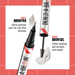 Maybelline Build-A-Brow 2-in-1 Eyebrow Pen & Sealing Eyebrow Gel - 0.05 fl oz.